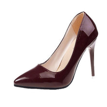 Load image into Gallery viewer, Patent Leather Pointed Toe Heels