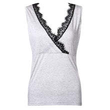 Load image into Gallery viewer, Lace V Neck Tank Top