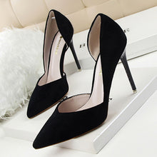 Load image into Gallery viewer, Suede Pointed Toe Heels