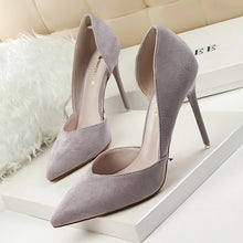 Load image into Gallery viewer, Suede Pointed Toe Heels
