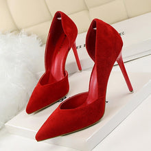 Load image into Gallery viewer, Suede Pointed Toe Heels