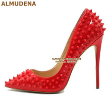 Load image into Gallery viewer, Studded Pointed Toe Heels