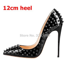 Load image into Gallery viewer, Studded Pointed Toe Heels