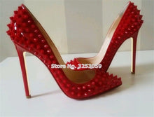 Load image into Gallery viewer, Studded Pointed Toe Heels