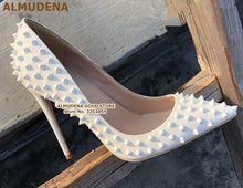 Load image into Gallery viewer, Studded Pointed Toe Heels