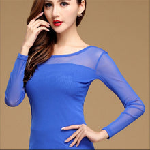 Load image into Gallery viewer, Mesh Long Sleeve Turtle Neck Top