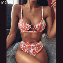 Load image into Gallery viewer, Triangle High Waist Bikini