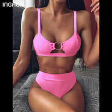 Load image into Gallery viewer, Triangle High Waist Bikini