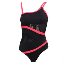 Load image into Gallery viewer, One Piece Mesh Cut Out Monokini Swimsuit