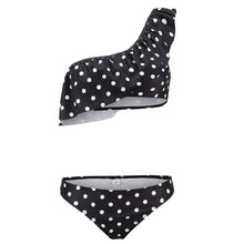 Load image into Gallery viewer, One Shoulder Ruffle Bathing Suit