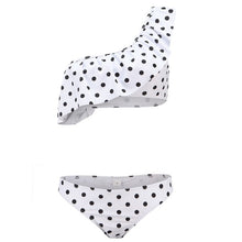 Load image into Gallery viewer, One Shoulder Ruffle Bathing Suit