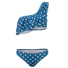 Load image into Gallery viewer, One Shoulder Ruffle Bathing Suit