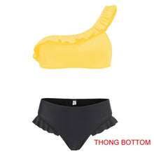 Load image into Gallery viewer, One Shoulder Ruffle Bathing Suit