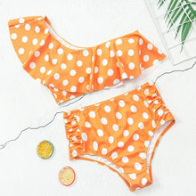 Load image into Gallery viewer, One Shoulder Ruffle Bathing Suit