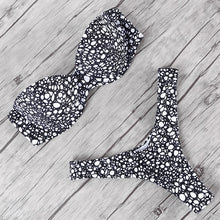 Load image into Gallery viewer, Two Piece Bandeau Animal Print Bikini