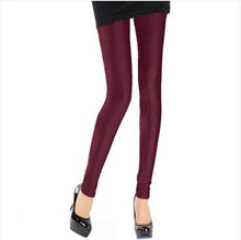 Load image into Gallery viewer, Shiny Spandex Leggings Solid Color
