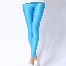 Load image into Gallery viewer, Shiny Spandex Leggings Solid Color