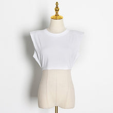 Load image into Gallery viewer, Sleeveless Crop Top T-Shirt