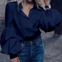 Load image into Gallery viewer, Bell Sleeve Button Up Top