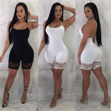 Load image into Gallery viewer, Spaghetti Strap Lace Embroidery Bodycon Jumpsuit