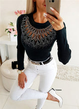 Load image into Gallery viewer, Elegant Long Sleeve Top With Beading Design