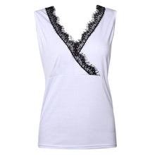 Load image into Gallery viewer, Lace V Neck Tank Top