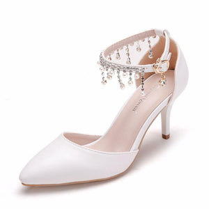 Pearl Embellished Low Heels