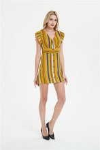 Load image into Gallery viewer, V Neck Button Up Mini Dress
