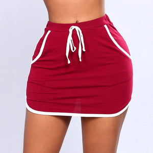 High Waist Sporty Mini Skirt