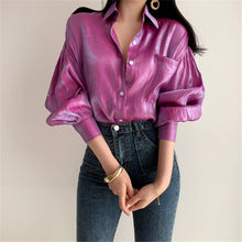 Load image into Gallery viewer, Retro Button Up Blouse