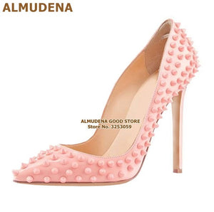 Studded Pointed Toe Heels