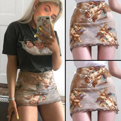 Print Mini skirt