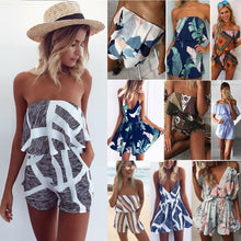 Load image into Gallery viewer, Spring Summer Ruffle Printed Romper Jumpsuit