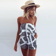 Load image into Gallery viewer, Spring Summer Ruffle Printed Romper Jumpsuit
