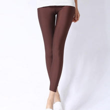 Load image into Gallery viewer, Shiny Spandex Leggings Solid Color