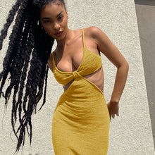 Load image into Gallery viewer, Knitted Spaghetti Strap Maxi Dress