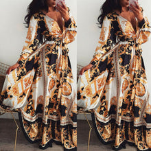 Load image into Gallery viewer, Long Print Maxi Dress